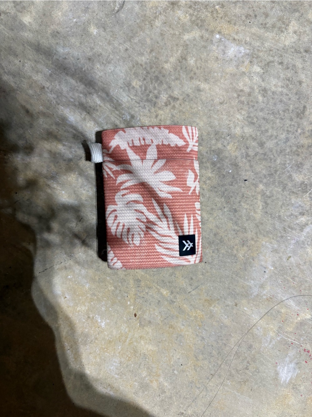 Pink Tropical Print Fabric Card Wallet
